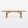 Classic Coffee Table with trestle base and natural wood finish