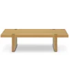 Elegant low profile coffee table with a sleek modern design perfect for contemporary interiors