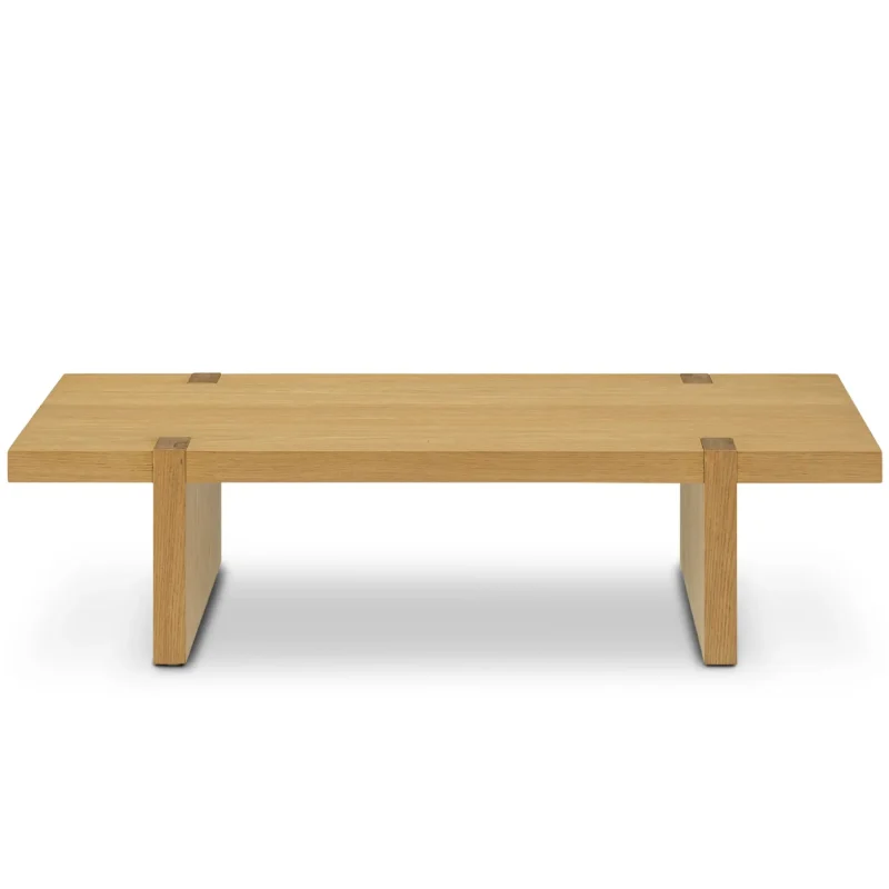 Elegant low profile coffee table with a sleek modern design perfect for contemporary interiors