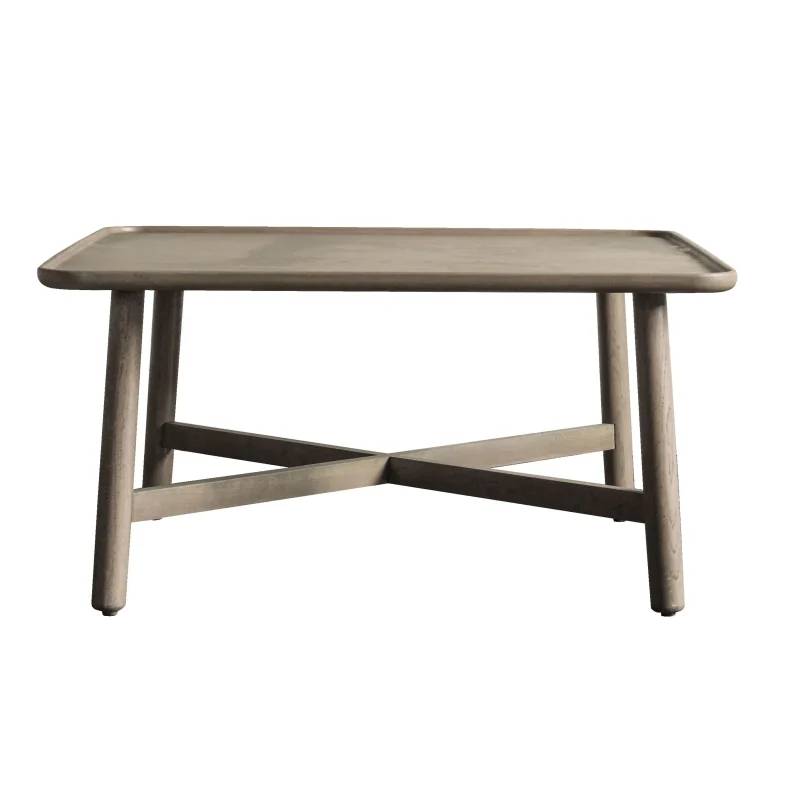 Modern Rectangle Coffee Table with cross base design