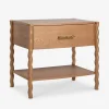 Twisted Leg Nightstand with storage drawer and open shelf
