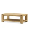 contemporary coffee table with open shelf for additional storage