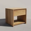 Contemporary nightstand storage single drawer open shelf sleek minimalist design