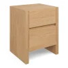 Modern Nightstand Two Drawers Minimalist Bedroom Storage Elegant Design