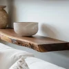 Organic floating shelf stylish wall mounted display for home décor