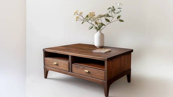 Sophisticated Dark Brown Coffee Table Elevate Your Living Room 4 - Geno Furniture | Handcrafted Furniture & Wood Decor Sophisticated Dark Brown Coffee Table - Elevate Your Living Room