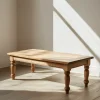 Traditional coffee table classic design turned legs spacious tabletop elegant accent