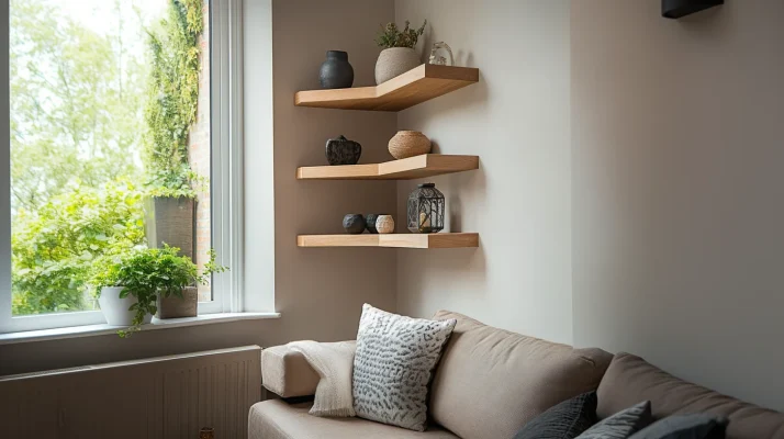 Stylish Floating Corner Shelves for Any Room