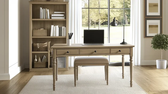 Sleek Mid-Century Secretary Desk - Vintage Inspired Design