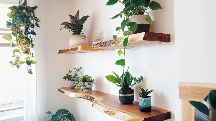 Elegant Wood Tree Shelves: Unique Storage for Your Home