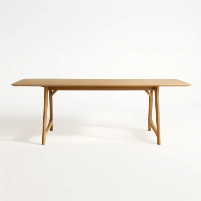 Minimal Workspace Desk in serene modern home office with light neutral tones